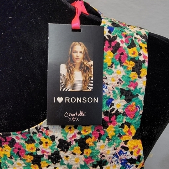 I LOVE RONSON Camilla Flora Floral Midi Size 12 Dress With Midriff Cutout - Picture 8 of 10